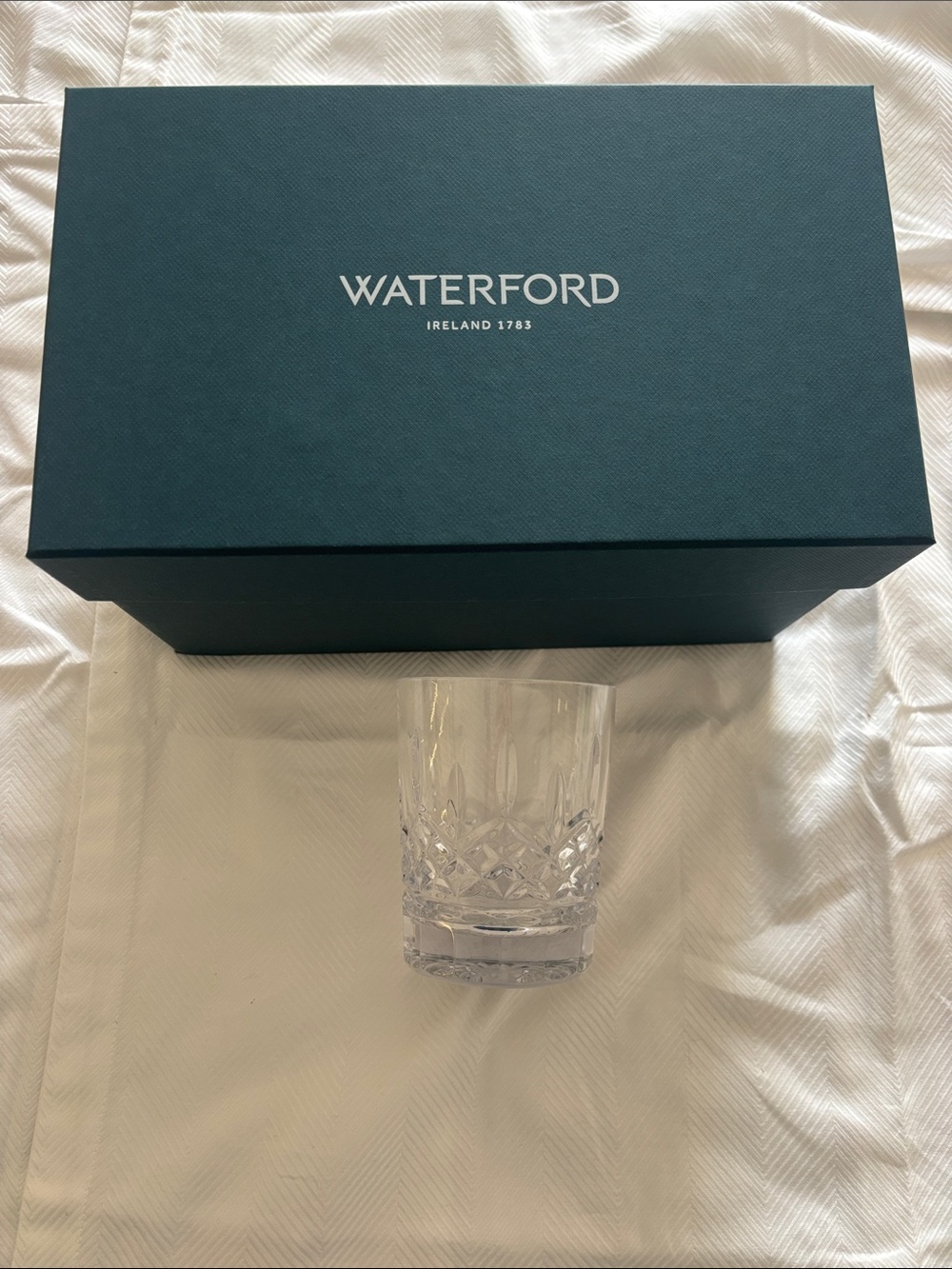 NEW 1 Waterford Crystal Lismore DOF Pattern Double Old Fashioned Glass